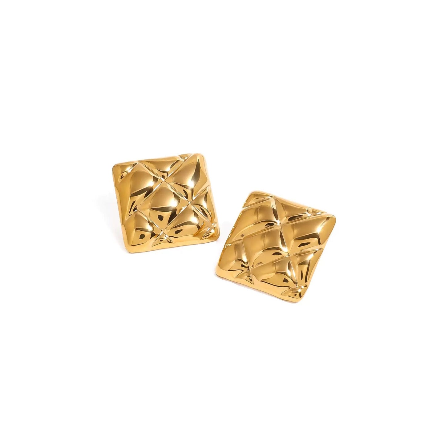 DIAMOND QUILT EARRING
