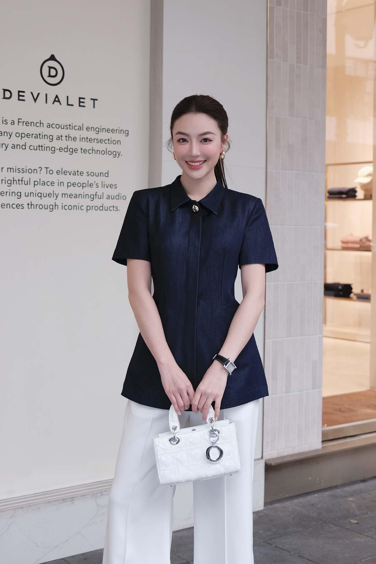 DENIM SHIRT WITH TURN DOWN COLLAR